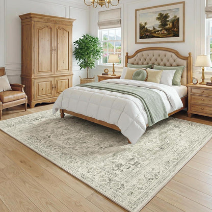 Waschbarer Vintage Teppich Grün 160x230 cm