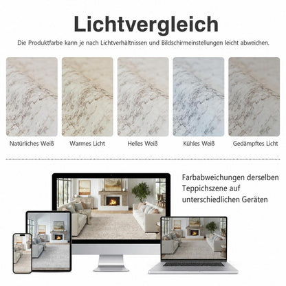 Beige Vintage Teppich Läufer 60x240 cm Waschbar