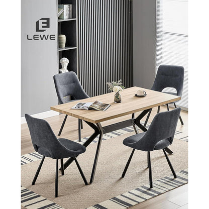 Drehbarer Esszimmerstuhl Set |, Ergonomisch, Dunkelgrau