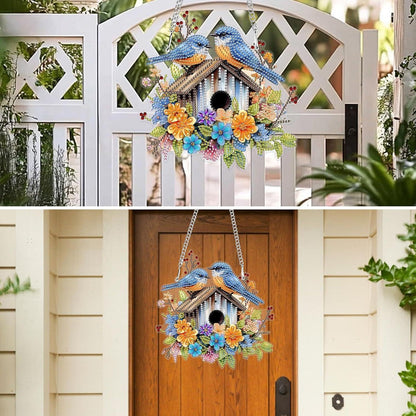 5D Diamantmalerei Anhänger Blumen & Vogel – DIY Bastelset