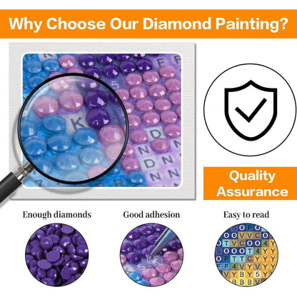 Diamond Painting Set 3er Blumen 5D für Erwachsene 30x40 cm