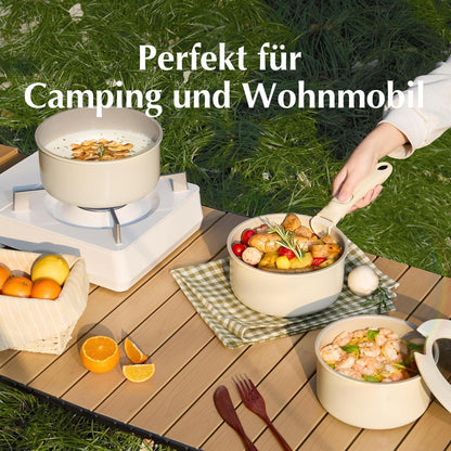 Keramik Topfset 16/18/20cm mit Abnehmbaren Griffen