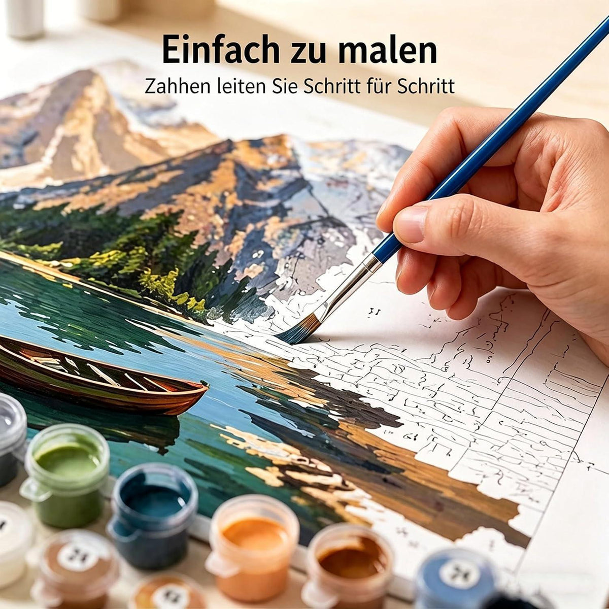 Malen nach Zahlen Pferd für Erwachsene – DIY Bastelset