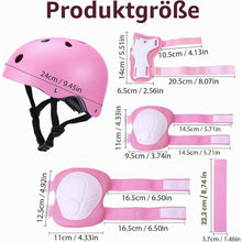 Knieschoner Set Kinder 3-10 Jahre mit Helm & Zubehör Rosa