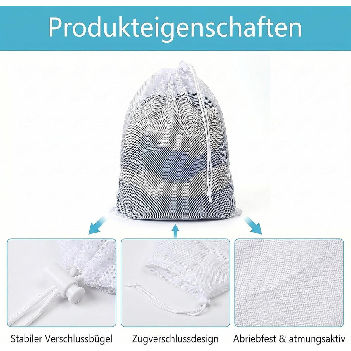 2x Wäschesack 70x90cm – Feinmaschig & Wiederverwendbar