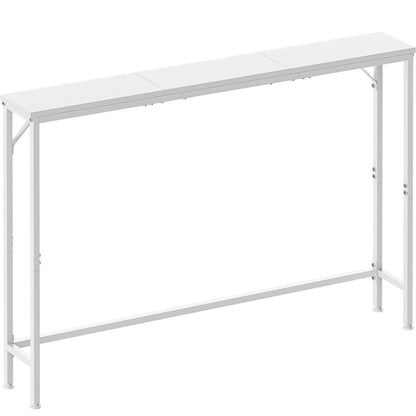 120cm Konsolentisch – Schlanker Couchtisch für Flur & Wohnzimmer (Weiß)