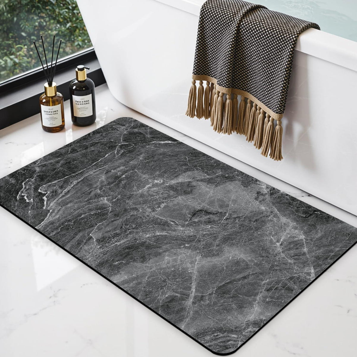 Rutschfeste Badematte 60x90 cm – Super Saugfähig & Schnelltrocknend