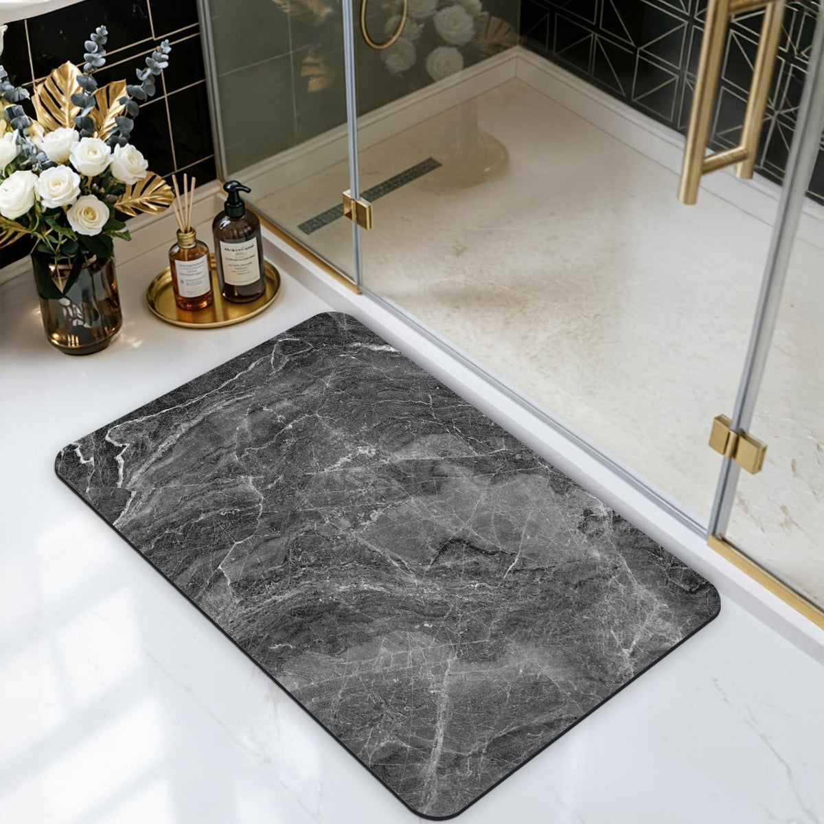 Rutschfeste Badematte 60x90 cm – Super Saugfähig & Schnelltrocknend