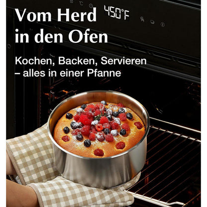Edelstahl Topfset 7-teilig mit abnehmbarem Griff