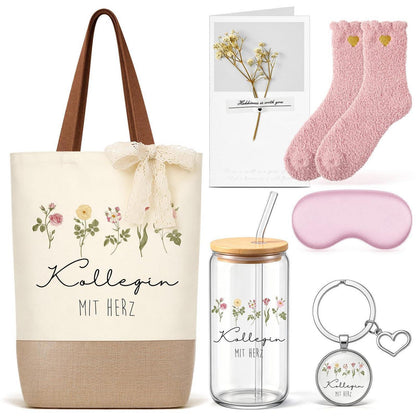 Dankeschön Geschenkset für Kollegin MIT HERZ – Abschiedsgeschenk Jobwechsel