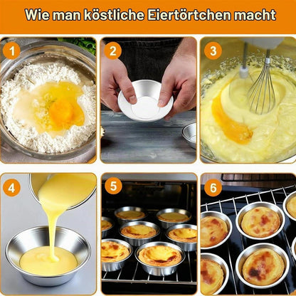 20x Eierkuchen Form aus Aluminium mit Silikonpinsel