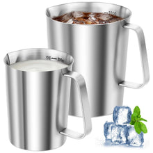 2er Messbecher Edelstahl 1L & 500ml mit V-Ausguss