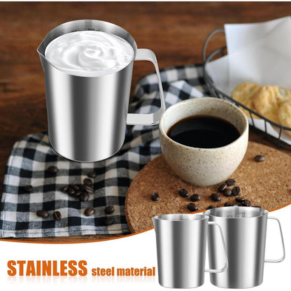 2er Messbecher Edelstahl 1L & 500ml mit V-Ausguss