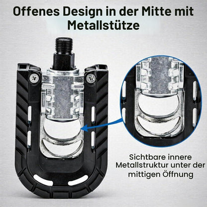 Fahrradpedale 2er-Set mit Reflektoren, rutschfest & CNC Aluminium