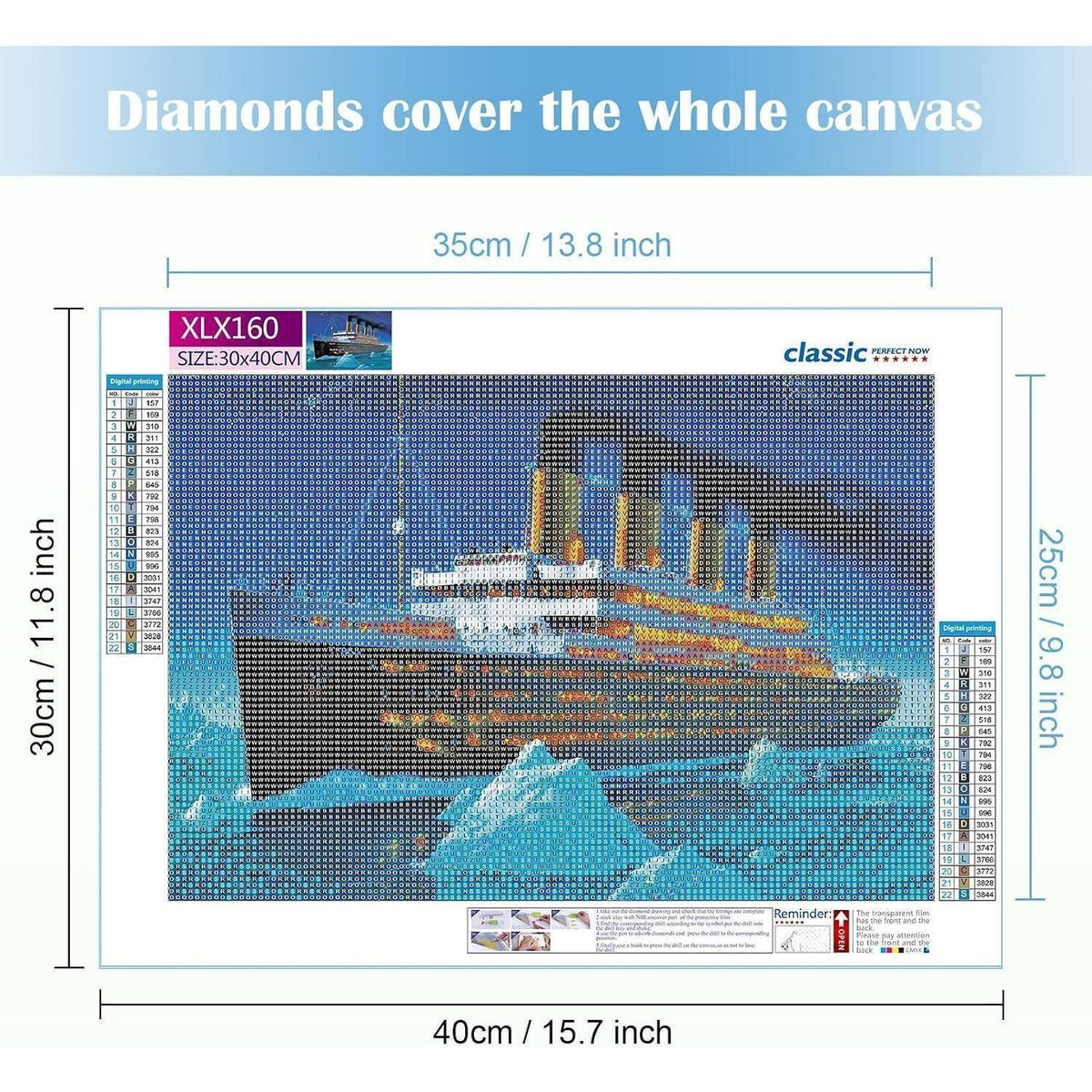 Diamond Painting Schiff Erwachsene – 40x30cm Bausatz