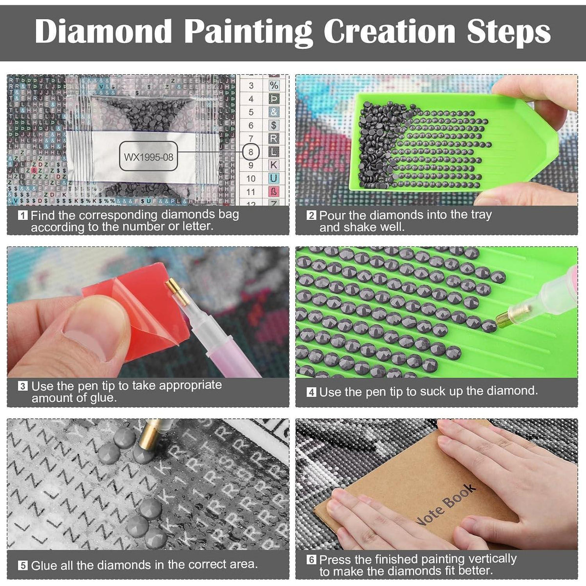 Diamond Painting Mond und Wolken 5D - Bastelset Wanddeko