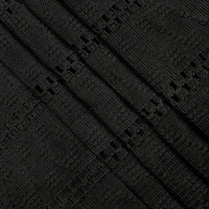 Tischläufer Baumwolle Leinen 30x140cm Schwarz Boho Rustikal