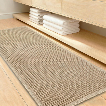 Rutschfester Badezimmerteppich braun 60x150cm – Weiche Badematte