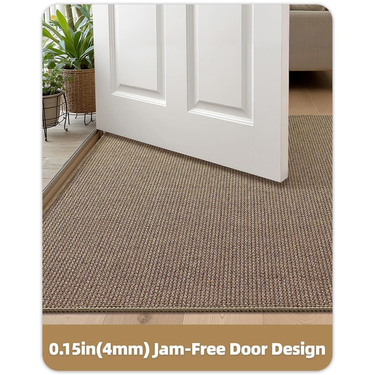 Schmutzfangmatte Innen 80x120cm Leinenfarbe – Modern & Rutschfest