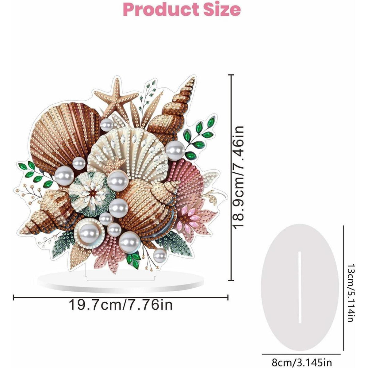5D Diamant Painting Tischdeko Set - DIY Muscheln für Kinder & Erwachsene