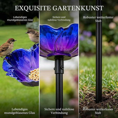 Metall Bienenbad Gartenstecker - Vogeltränke & Insektenquelle