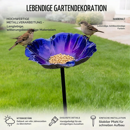 Metall Bienenbad Gartenstecker - Vogeltränke & Insektenquelle