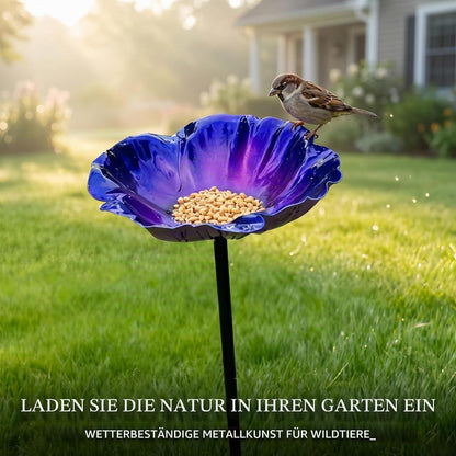 Metall Bienenbad Gartenstecker - Vogeltränke & Insektenquelle