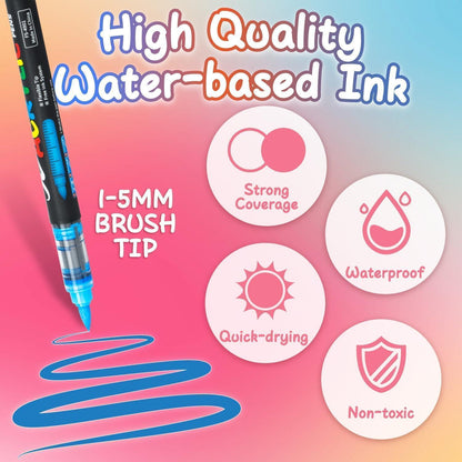 Acrylmarker Set 168 Farben – Vielseitig für Basteln & Malen