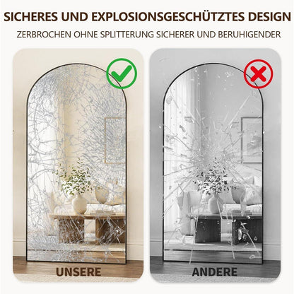 Gewölbter Standspiegel 171x76cm – Modern & Freistehend