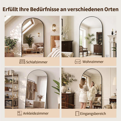 Gewölbter Standspiegel 171x76cm – Modern & Freistehend
