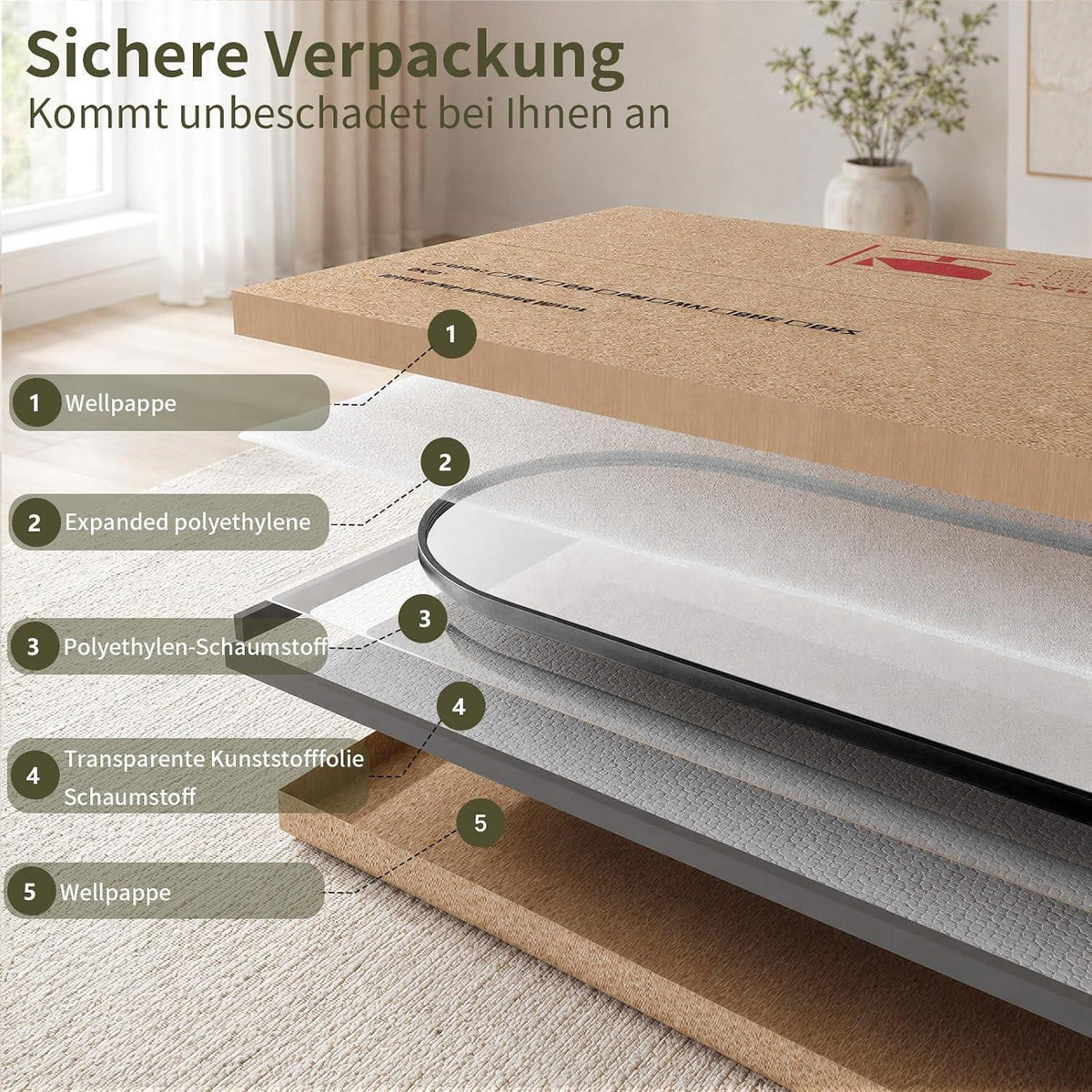 Ganzkörperspiegel Gewölbt 150x40cm – Stand- & Wandspiegel Schwarz