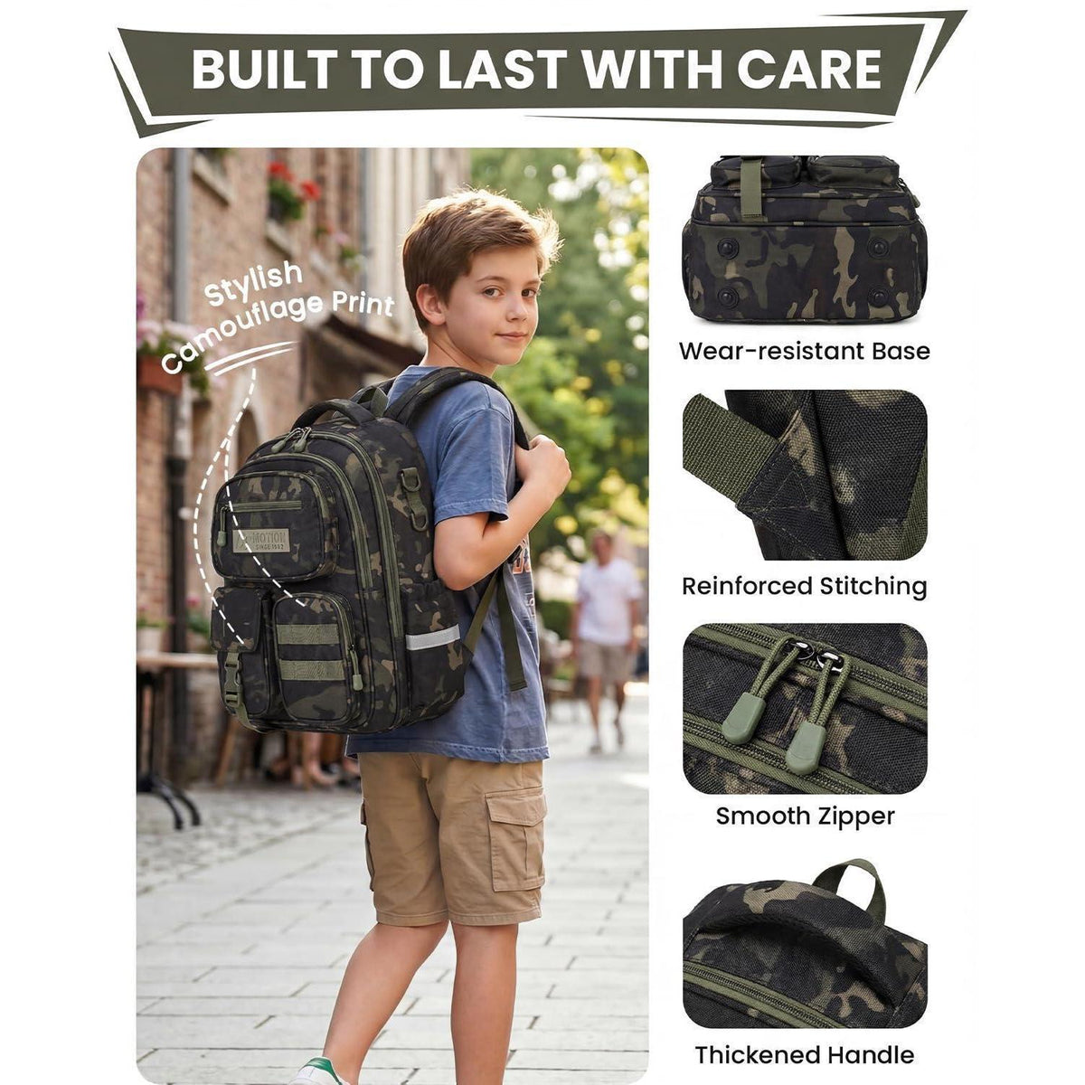 Schulrucksack Jungen 2-5. Klasse, Ergonomisch, Schwarz