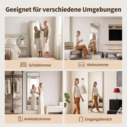 Ganzkörperspiegel 165x60cm – Stand- & Wandspiegel Gold