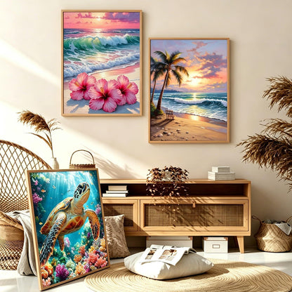Diamond Painting Meerblick 3er Set - 5D Strandbild DIY