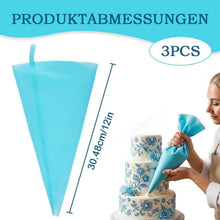 3 Spritzbeutel Silikon Wiederverwendbar mit Tüllen 30cm