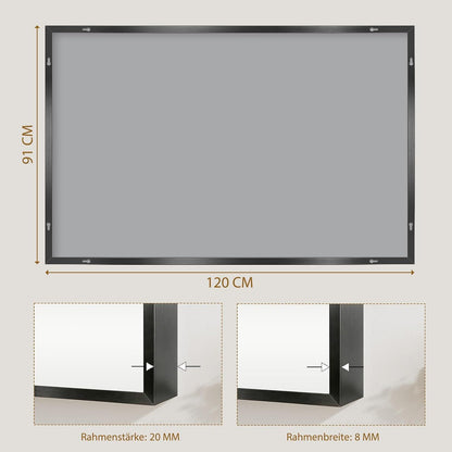 Großer Wandspiegel 121x91cm – Rostfrei & Sicherheitsglas