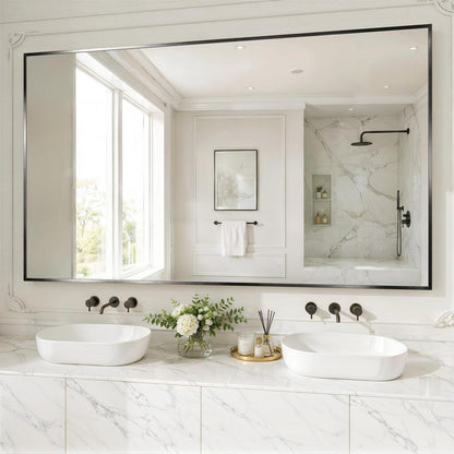 Großer Wandspiegel 152x90cm – Rostfrei & Sicherheitsglas