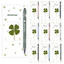 10x Glücksstift mit Vierblattklee – Dankeschön Geschenk Kollegen