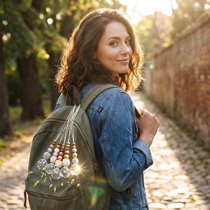 6x Sonnenfänger Bastelset – Kristall Lichtfänger für Fenster & Garten