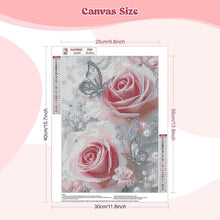 5D Diamantmalerei Schmetterling Rose – Bastelset für Erwachsene & Kinder