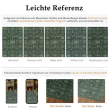 Vintage Teppichläufer Grün 60x240cm - Flur Läufer Retro Design