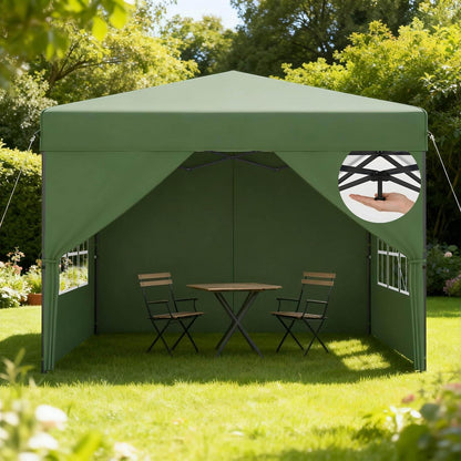 Pop Up Pavillon 2.5x2.5m – Schnellaufbau, Wasserdicht & UV-Schutz