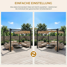 LEADZM Pergola 3x3m – Freistehender Pavillon mit Schiebedach
