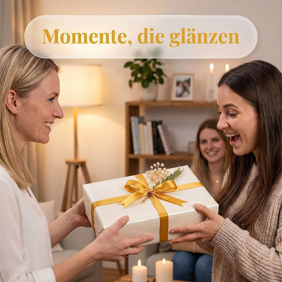 Doppelseitiges Geschenkpapier Cremefarben 43 cm x 10 m Matt & Perlglanz
