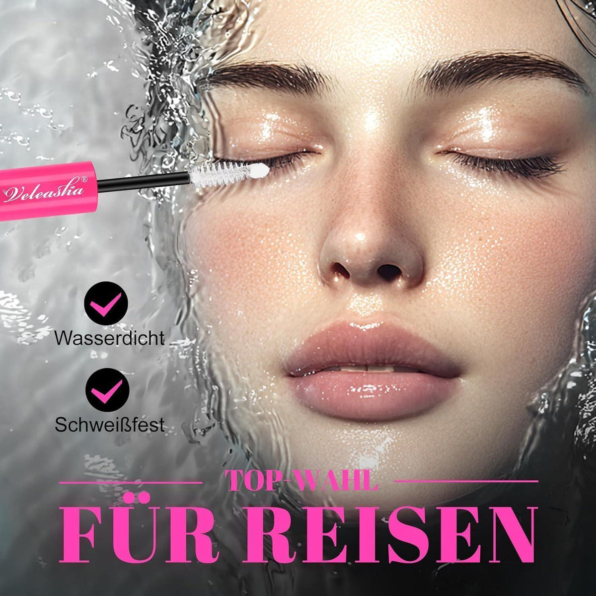 Schwarzer Wimpernkleber 10ml – 72h Halt, Wasserfest & Hypoallergen