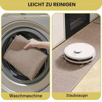 Waschbarer Küchenteppich rutschfest 45x180cm – Braun Küchenläufer