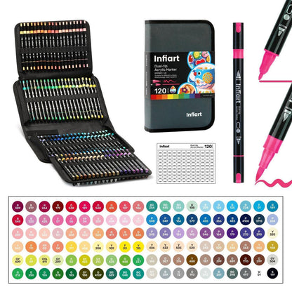 120 Acrylstifte Set – Farbenvielfalt zum Basteln & Zeichnen