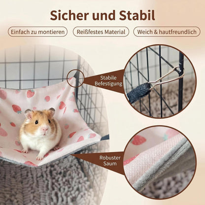Hängematte 2er Set für Meerschweinchen & Hamster – Weich & Atmungsaktiv
