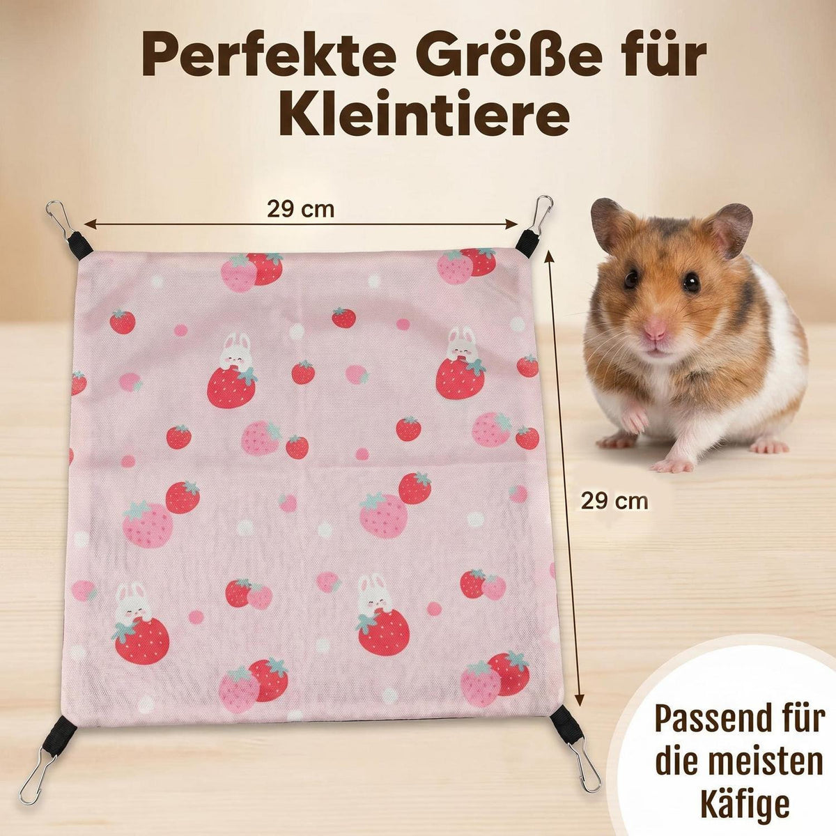 Hängematte 2er Set für Meerschweinchen & Hamster – Weich & Atmungsaktiv