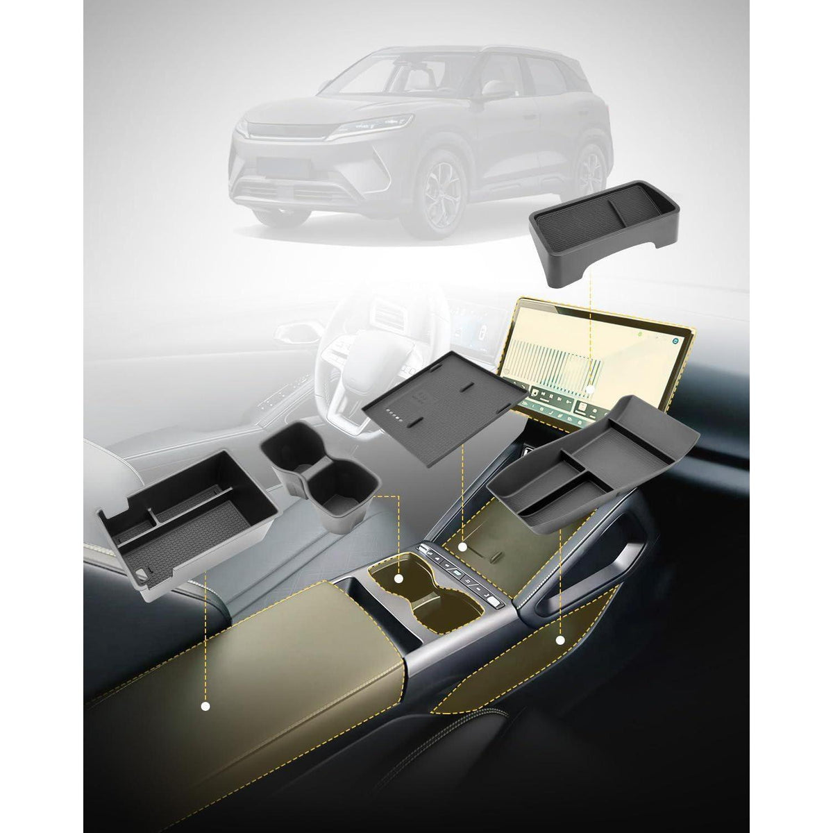 Mittelkonsolen Organizer Set für BYD Atto 2 2026